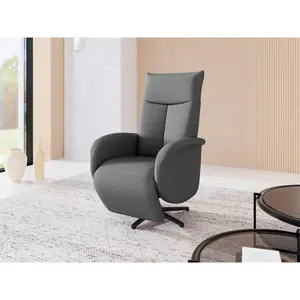 Sit & More RELAXAČNÍ KŘESLO, textil, tmavě šedá