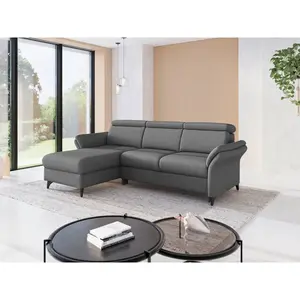 Sit & More ROHOVÁ SEDAČKA, textil, tmavě šedá