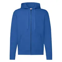 Blue Zippered Hoodie Classic Fruit of the Loom