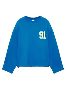 Pull&Bear Mikina 'PACIFIC 91'  modrá / žltá