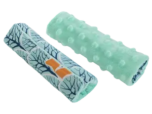 Medi Partners Stroller belt protectors (2 pcs.) cotton + minky – Forest + minky minky