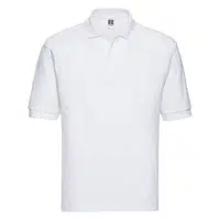 Men's White Polycotton Polo Shirt Russell