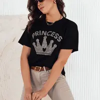 Dámské tričko s potiskem PRINCY  Barva černá DSTREET