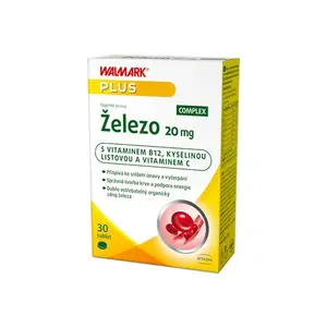 Walmark Železo COMPLEX 20 mg, železo + vitamin B12, E, C a kyselina listová 30 tablet