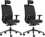 MERCURY 2PACK Ergonomická kancelárska stolička OPTIMA čierna (2 ks)