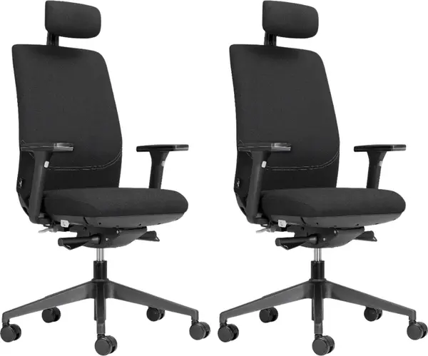 MERCURY 2PACK Ergonomická kancelárska stolička OPTIMA čierna (2 ks)