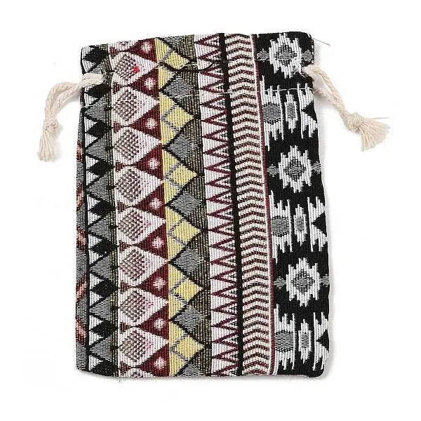 Ethnic Printed Polycotton Drawstring Storage Bags