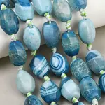 Natural Dragon Veins Agate Beads Strands