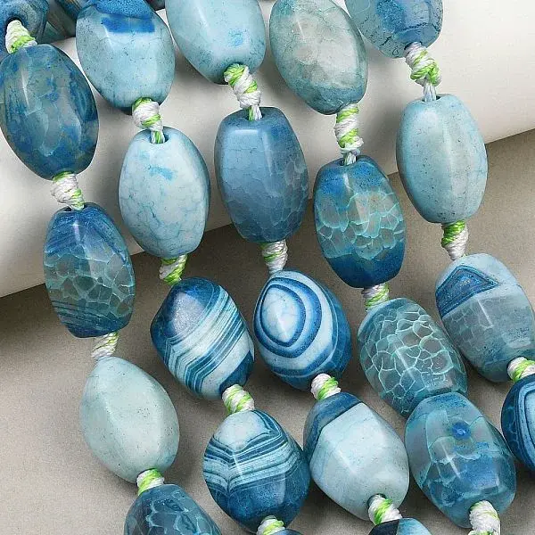 Natural Dragon Veins Agate Beads Strands