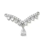 Brass Micro Pave Clear Cubic Zirconia Pendants