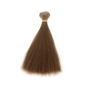 Plastic Long Straight Hairstyle Doll Wig Hair