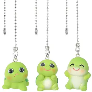 3Pcs Tortoise Resin Charms Ceiling Fan Pull Chain Extenders