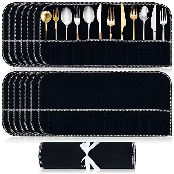 15Pcs Felt Tableware Storage Bag