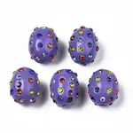 Polymer Clay Rhinestone Beads