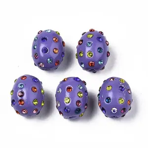 Polymer Clay Rhinestone Beads