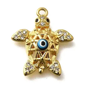 Brass Micro Pave Cubic Zirconia Pendants