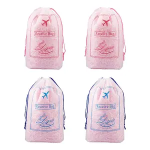 12Pcs 2 Colors  Makrofol Semi-transparent Drawstring Bag