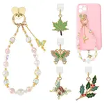5Pcs Iron Cell Phone Holder Stand & PVC Mobile Dustproof Plugs