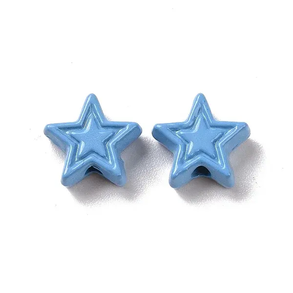 Spray Painted Alloy Beads