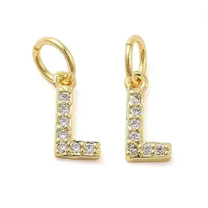 Brass Micro Pave Cubic Zirconia Pendants