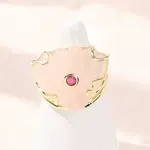 Natural Rose Quartz Cuff Rings