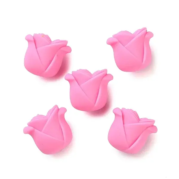 Rose Shape Silicone Beads