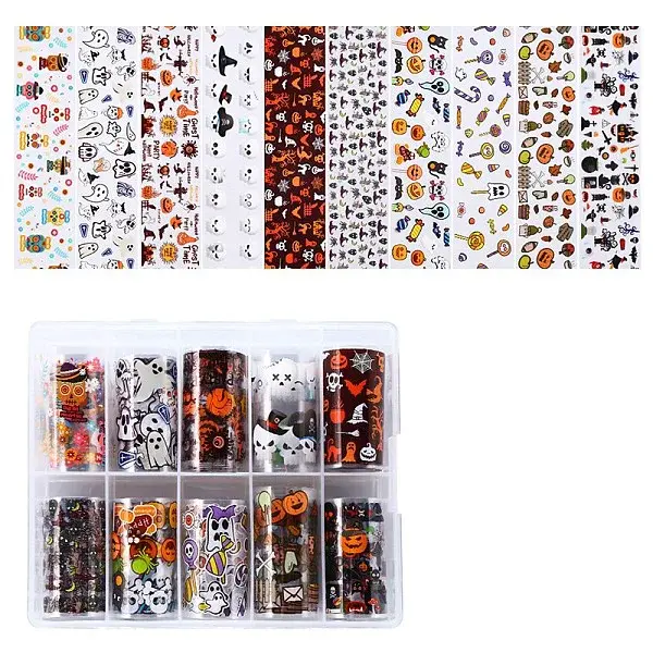 10 Styles Nail Art Transfer Stickers Decals