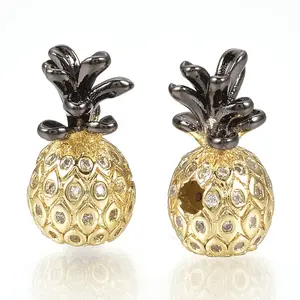 Rack Plating Brass Cubic Zirconia Beads