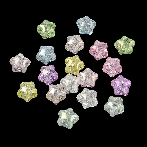 Crackle Transparent Acrylic Beads