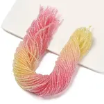 Transparent Painted Glass Beads Strands