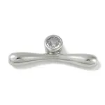 Brass Micro Pave Cubic Zirconia Beads