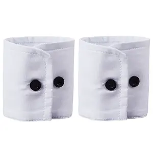 Removable Cotton Wrist Cuffs with Resin Button