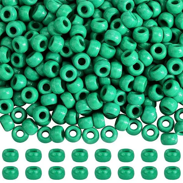 500Pcs Opaque Plastic Beads