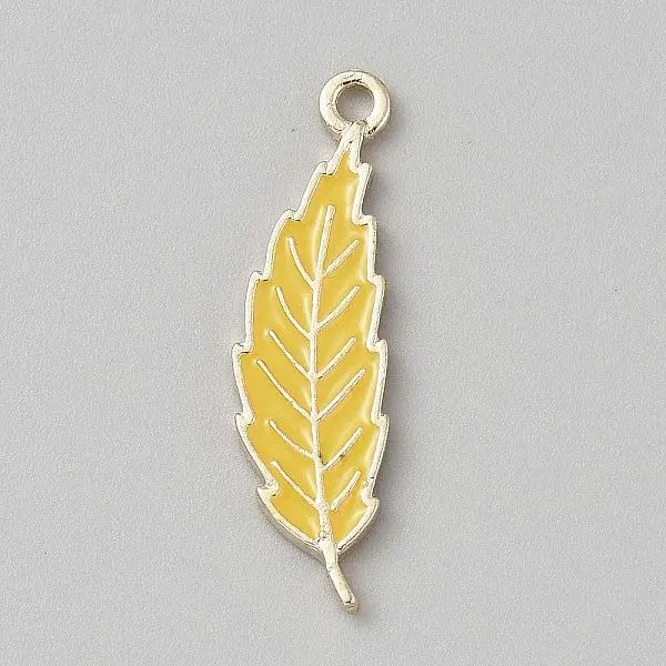 Light Gold Tone Alloy Enamel Pendants