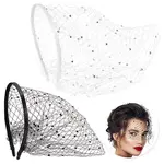 2Pcs 2 Styles Cloth Mesh Veil Headband