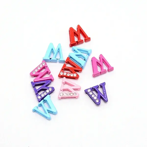 Rhinestone Slide Letter Charms