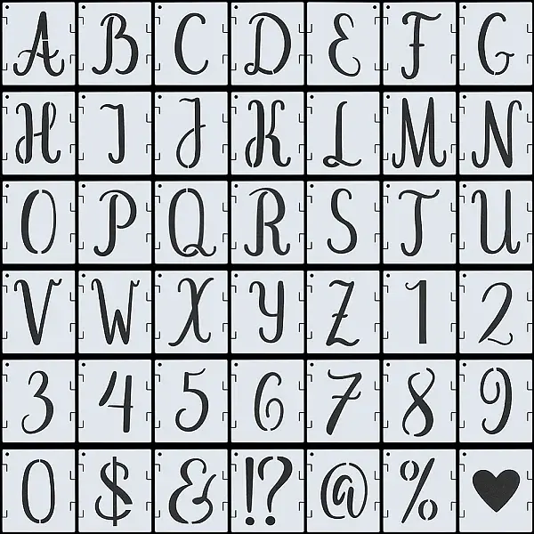 PET Plastic Hollow Out Drawing Painting Stencils Templates Sets