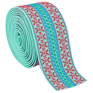 2.5 Yards Ethnic Style Flat Polyester Elastic Bands