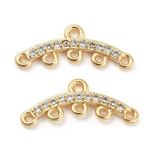 Brass Micro Cubic Zirconia Chandelier Components Links