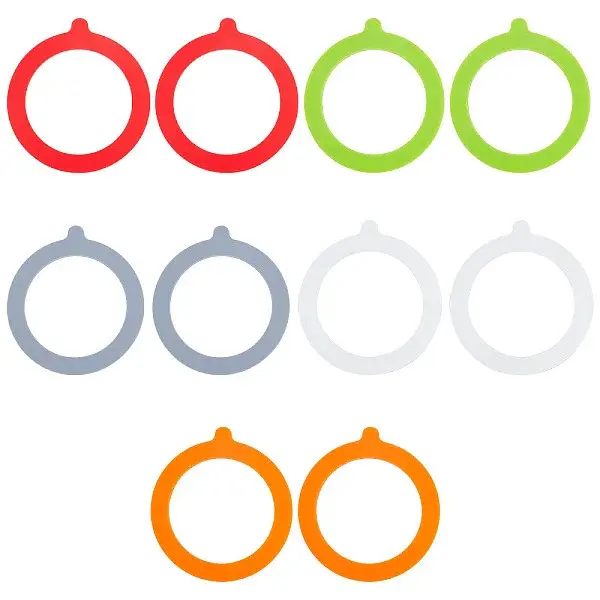 10Pcs 5 Colors Silicone Rings