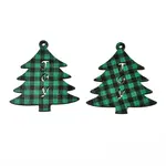Christmas Theme Single-Sided Printed Wood Big Pendants