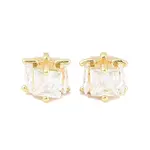 Brass Pave Clear Cubic Zirconia Beads