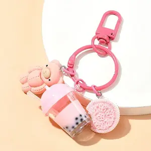 Milk Tea Cup Resin Pendant Decoration