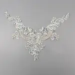Hand Sewing Flower Pattern Rhinestone Costume Appliques
