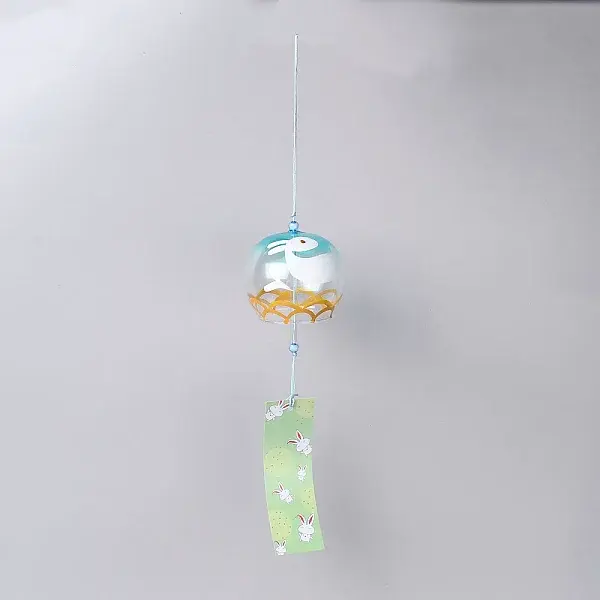 Japanese Glass Half Round Wind Chimes
