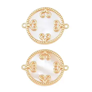 Brass & Natural Shell Connector Charms