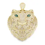 Brass Micro Pave Clear Cubic Zirconia Pendants