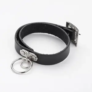Punk Rock Style Cowhide Leather Choker Necklaces