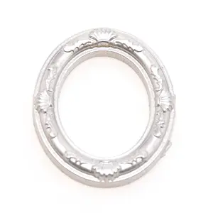 Oval with Floral Pattern Resin Photo Frame