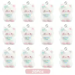 Cat Shape Flocky Opaque Resin Pendants